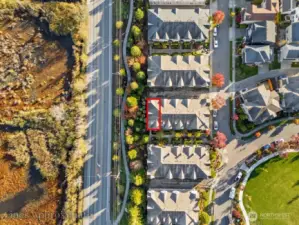 This is an end unit located right next to the walking trail.