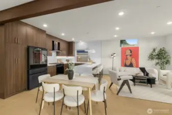 Expansive open-concept main floor seamlessly blending the living and dining areas.