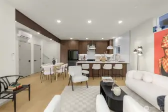 Alternative view of the spacious main living area showcasing the bright, airy atmosphere.