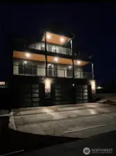 Photo at night brightly lighted