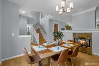 soaring vaulted ceiling. it's a pretty cool design in here.