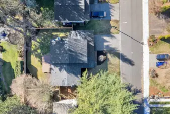 Arial view of the lot