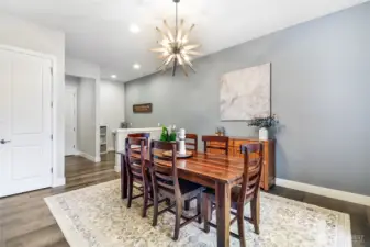 Another view of the dining room with that shows the built in desk area!