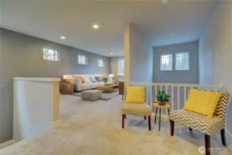 Upstairs features 2 bonus rooms ideal for a media room, work out room, office, craft room, or play space.  The possibilities are endless!