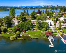 The ultimate private waterfront retreat awaits in coveted Laurelhurst.