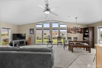 Light and bright with all the windows.