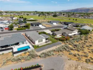 Aerial view back of home.