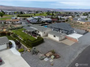 Aerial Front of home.