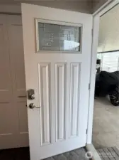New door on driveway side of home