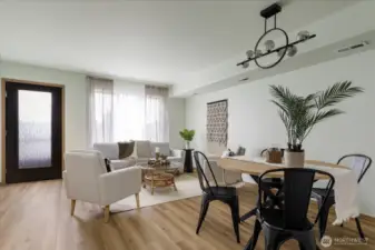 Look at that unique dinning room light!