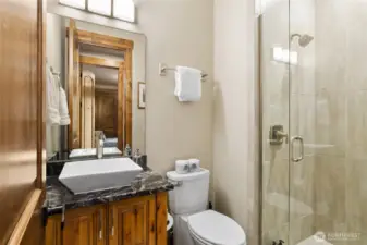 Three quarter bathroom on main