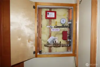 Sprinkler system for inside the house - helps with home owners insurance.