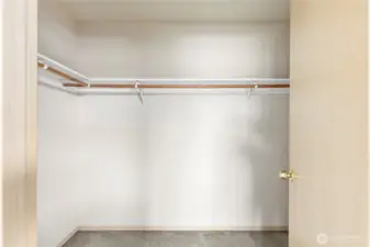Walk in closet with lots of room