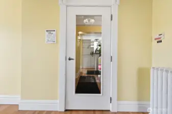 Dentist inner doorway entrance.