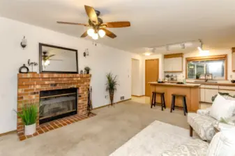 This is a wood fireplace for making those cold winter nights cozy and inviting.