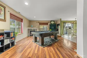 Family Room leading to dining area