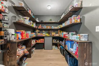 Custom Built Pantry with built-in mini fridge
