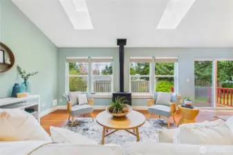 Propane stove provides cozy heat