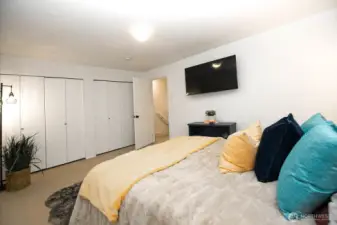 Primary bedroom with 2 closets!