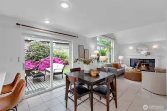Your nook with easy access to the deck for morning coffee or dining al fresco!