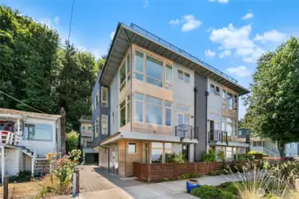 Breathtaking views from every floor of this Alki home in West Seattle!