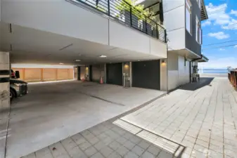 Secure Garage for parking and storage.