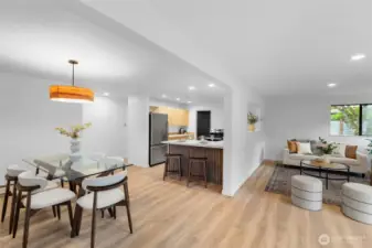 DINING ROOM | This is a dining room you'll use. With it's connection to the kitchen and living spaces, it welcomes gatherings and many meals together with your people.