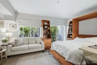 Shown with Murphy bed opened.