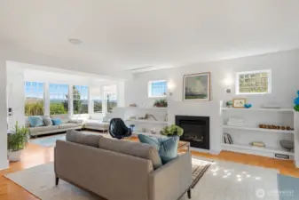 Light and Bright Open Living Room/Family Room area.