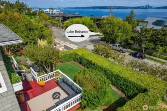 Lake access across the street