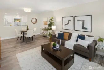 Great entertaining - living, dining and kitchen all open to one another.