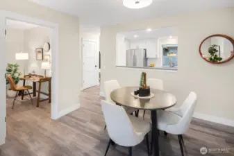 Great entertaining - living, dining and kitchen all open to one another.