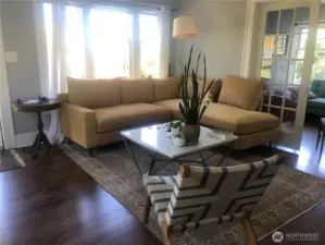 Staged upper living areas.