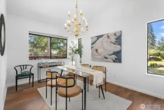 A formal dining room adds elegance for entertaining.