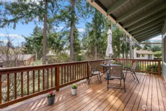 Enjoy the spacious deck for gathering.