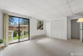 #4 bedroom opens to the back patio.