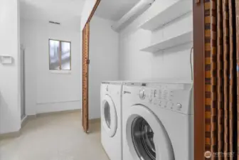 3/4 Bathroom with washer & dryer