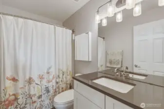 Upstairs Main Bath with Quartz Counter