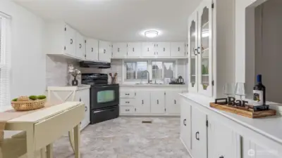 Kitchen and dining area