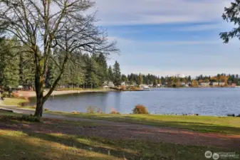 Silver Lake is just across the street