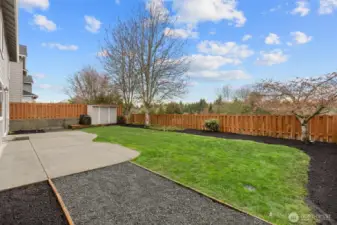 Flat backyard with privacy