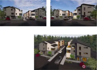 Possible renderings of 11 town home project that is 80% engineered ready to build in City of Lakewood