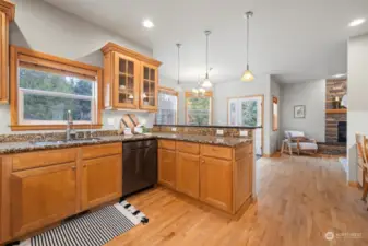 Eating bar open to dining space. Perfect for entertaining.