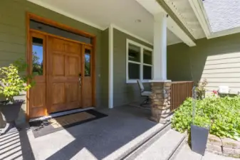 Welcoming covered porch.