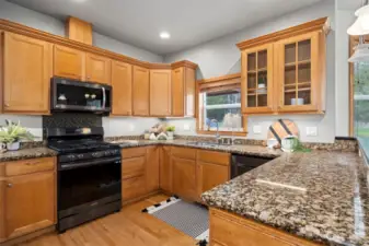 Cooks delight in this gourmet kitchen. Tons of cabinet and counter space.