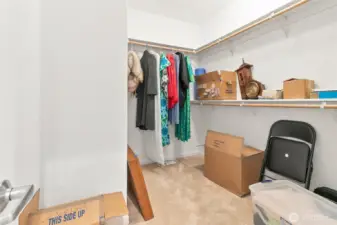 Primary bedroom closet.