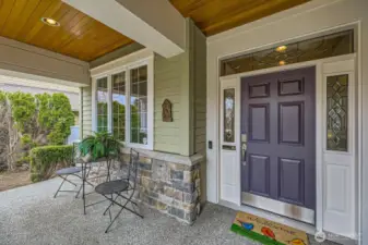 Inviting Covered Front Porch