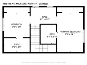 Upper Level floor plan - - 8040 19th Ave NW, Seattle, WA 98117