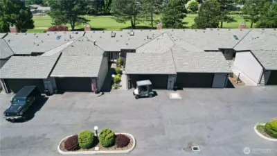 Unit 13 with Garage (Cart in front)
