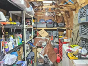 This will be cleaned out prior to closing. Store your crab pots or yard tools here!